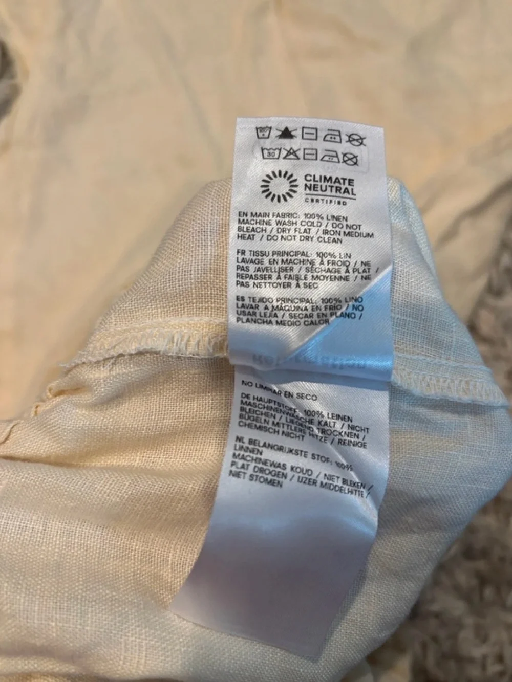 New Without Tags Reformation Olina Linen Wide Leg Pull On Pants Size XSP